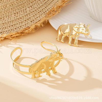 Наборы из браслетов и колец из сплава слона FS-WG5F2AC-01-1