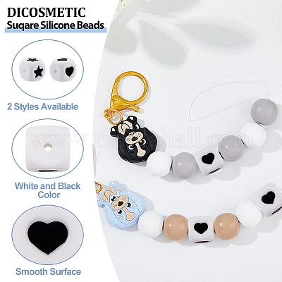 30 шт. 2 кубических пищевые экологически чистые силиконовые бусины SIL-DC0001-20-1