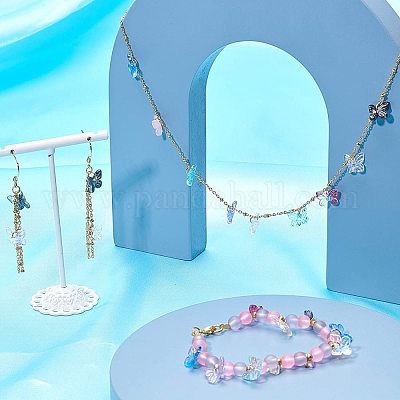 Прозрачные брызги окрашенные стеклянные подвески GLAA-T016-22-1