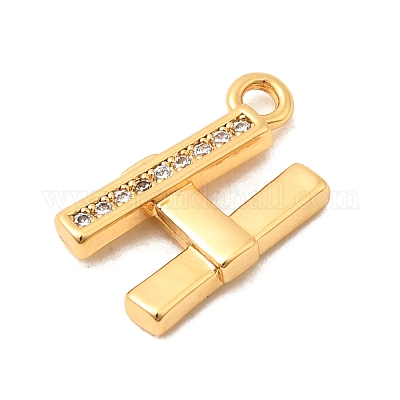26шт латунные микропаве прозрачные кубические циркониевые подвески KK-C117-12G-1