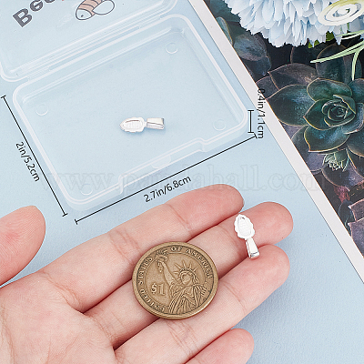 2 шт. 925 серебряные застежки-скобы STER-BBC0007-54-1