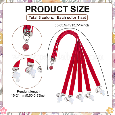 3шт бархатная закладка AJEW-ME00008-1