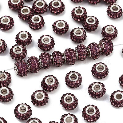 Бусины со стразами из смолы CPDL-H001-10x7mm-5-1