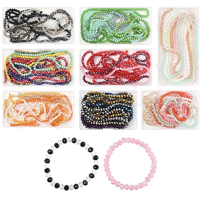 6 нить нити стеклянных бусин 6 цветов DGLA-YW0001-44A-1