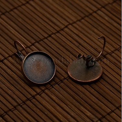 Прозрачная стеклянная крышка кабошона с куполом и латунные рычажные серьги DIY-X0160-R-NR-1