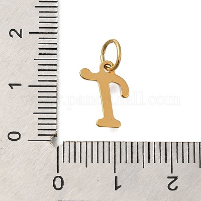 Ионное покрытие(ip) 304 нержавеющая сталь эмаль алфавит подвески STAS-F308-02G-T-1