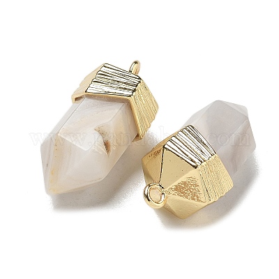 Подвески из натурального сумасшедшего агата с огранкой G-G181-03G-09-1