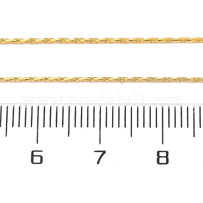 Долговечные ожерелья из латунной цепочки «Бостон» с покрытием X-NJEW-K112-08G-NF-1