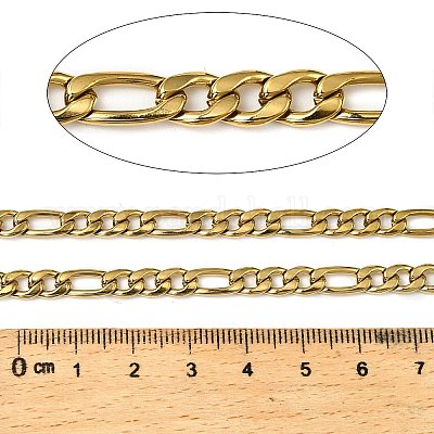 Цепи Фигаро из хирургической нержавеющей стали 316 CHS-H114-09B-G-1