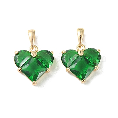 Латунные микро проложить кубического циркония подвески KK-L208-03G-02-1