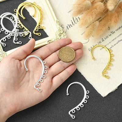 20шт 2 цвета сплава ушные манжеты выводы PALLOY-CJ0002-62-1