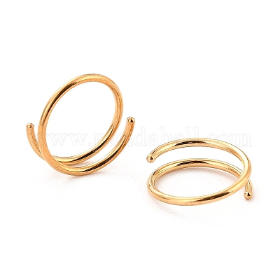 Двойное кольцо в носу для одиночного пирсинга&nbsp;LS-AJEW-C010-02G-02-1