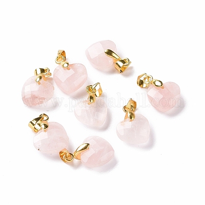 Природного розового кварца подвески G-C023-07I-1