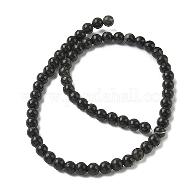 Натуральные ледяные обсидиановые бусинки G-P590-A01-6mm-03-1