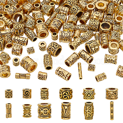 120шт. 10 стиля наборов бусин из сплава в тибетском стиле TIBEB-HY0001-10AG-1