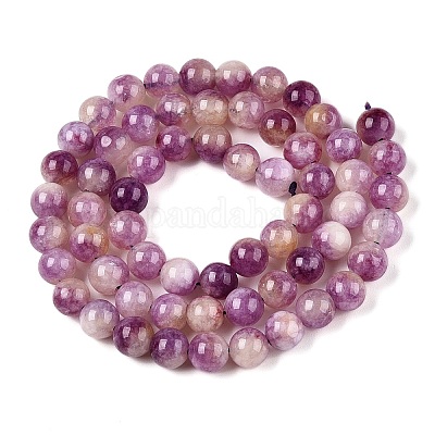 Окрашенные природные белый нефрит бисер пряди G-T138-6mm-210-7-1