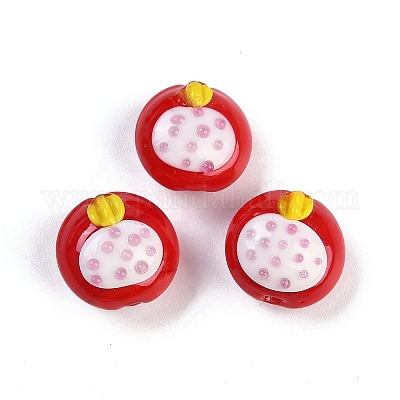 Нити бугорчатых бусин ручной работы в технике лэмпворк LAMP-Q002-02C-1