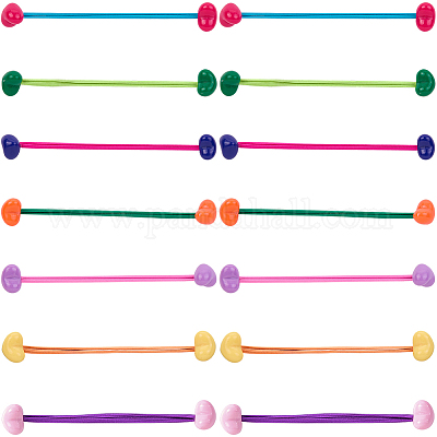 7 шт. 7 стиля акриловые резинки для волос в форме сердца карамельного цвета OHAR-CP0001-22B-1