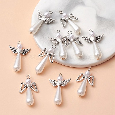 Акриловый искусственный жемчуг с подвесками из сплава PALLOY-YW00001-1