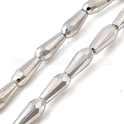 Стеклянные бусины с гальваническим покрытием  EGLA-F166-09P-1