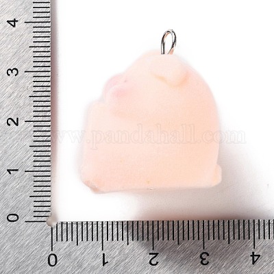 Милые подвески из флокированной смолы RESI-A040-02E-1