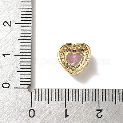 Латунные микро проложить кубического циркония бусы KK-I276-46G-07-1