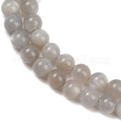 Натуральные серые бусины из лунного камня G-G206-A01-6mm-1