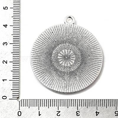 Плоско-круглые сеттинги тибетского стиля для кулона(кабошона) TIBE-C067kg-01AS-NR-1
