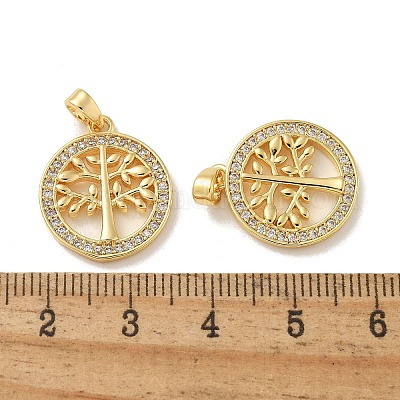 Подвески из латуни с микропаве из циркония KK-R210-21G-02-1