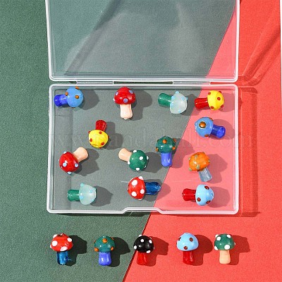 24шт 10 цвета бусины ручной работы лэмпворк LAMP-FS0001-71-1