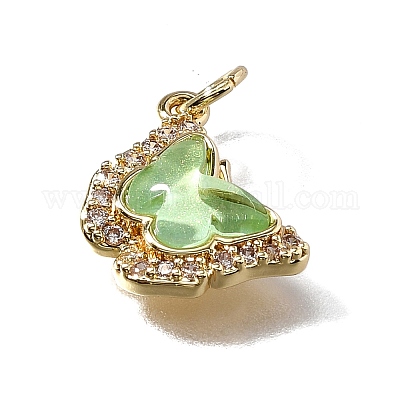 Латунные микро проложить кубического циркония подвески KK-Q043-03G-02-1