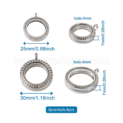 4шт 2 стиля сплава стекла хрустальные подвески со стразами PALLOY-TA0002-36B-1
