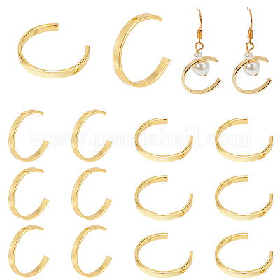 20 шт. латунная фурнитура для ушей KK-NB0003-44-1