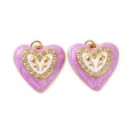 Подвески из нержавеющей стали 304 с эмалью STAS-U061-42G-01-1