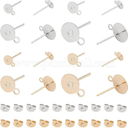 Фурнитура для сережек-гвоздиков из нержавеющей стали 304 STAS-UN0015-23-1