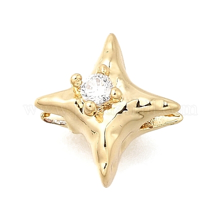 Латунные микропаве из прозрачного кубического циркония KK-U061-15B-G-1