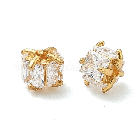 Латунные бусины из фианита&nbsp;KK-H532-21A-G-1