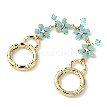 Цепи расширения мешков с пружинными кольцами из цинкового сплава AJEW-BA00142-03-1