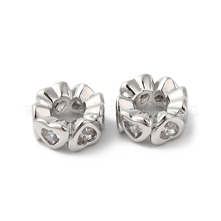 Латунные микро проложить Цирконий Европейский бисером KK-P234-24P-1