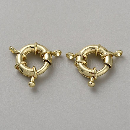 Латунная застежка пружинного кольца KK-WH20010-003C-G-1