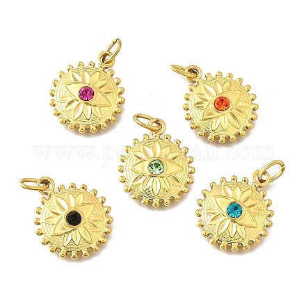 Подвески из нержавеющей стали 304 со стразами STAS-K263-80G-1