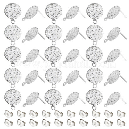60 шт. фурнитура для сережек-гвоздиков из нержавеющей стали 304 STAS-DC0010-98-1