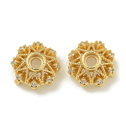 Покрытие стойки латунь микро паве прозрачные колпачки из кубического циркония KK-K386-09A-G-1