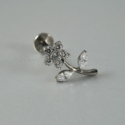 G23 титановый сплав паве прозрачные кубические циркониевые лабреты FS-WG13971-03-1