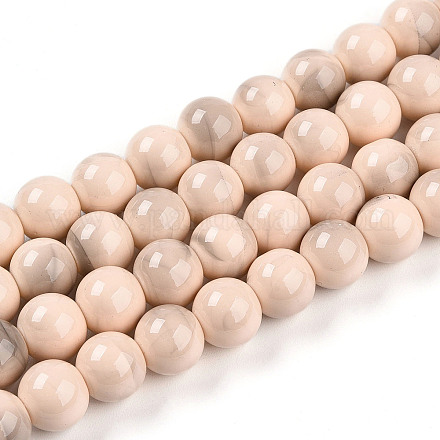 Выпечка окрашенные стеклянные бусины пряди DGLA-N013-10mm-06-1