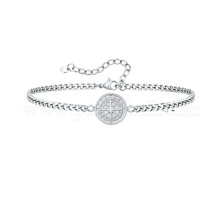 Браслет из нержавеющей стали шлифовальная цепь из нержавеющей стали поверхностный компас браслеты PW-WG584BA-01-1