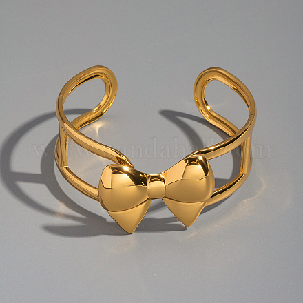 Браслеты-манжеты с бантом из нержавеющей стали 304 MR5902-1