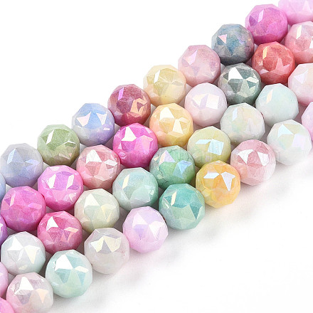 Антикоррозийные гальванические стеклянные бусины GLAA-N010-8mm-05-1