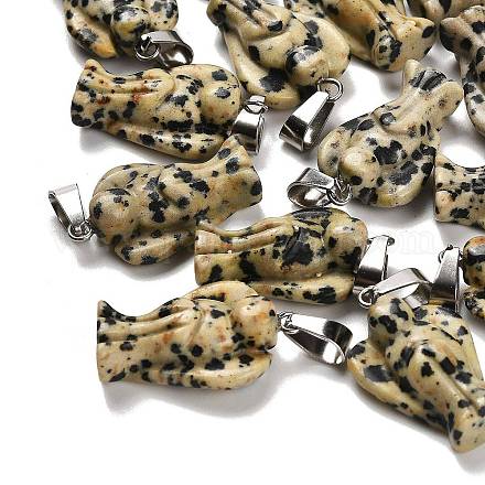 Природные яшмы далматин подвески G-B127-10P-10-1