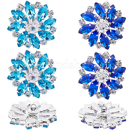 8 шт. 2-х цветные латунные пуговицы с тремя отверстиями на ножке BUTT-GF0003-57B-1